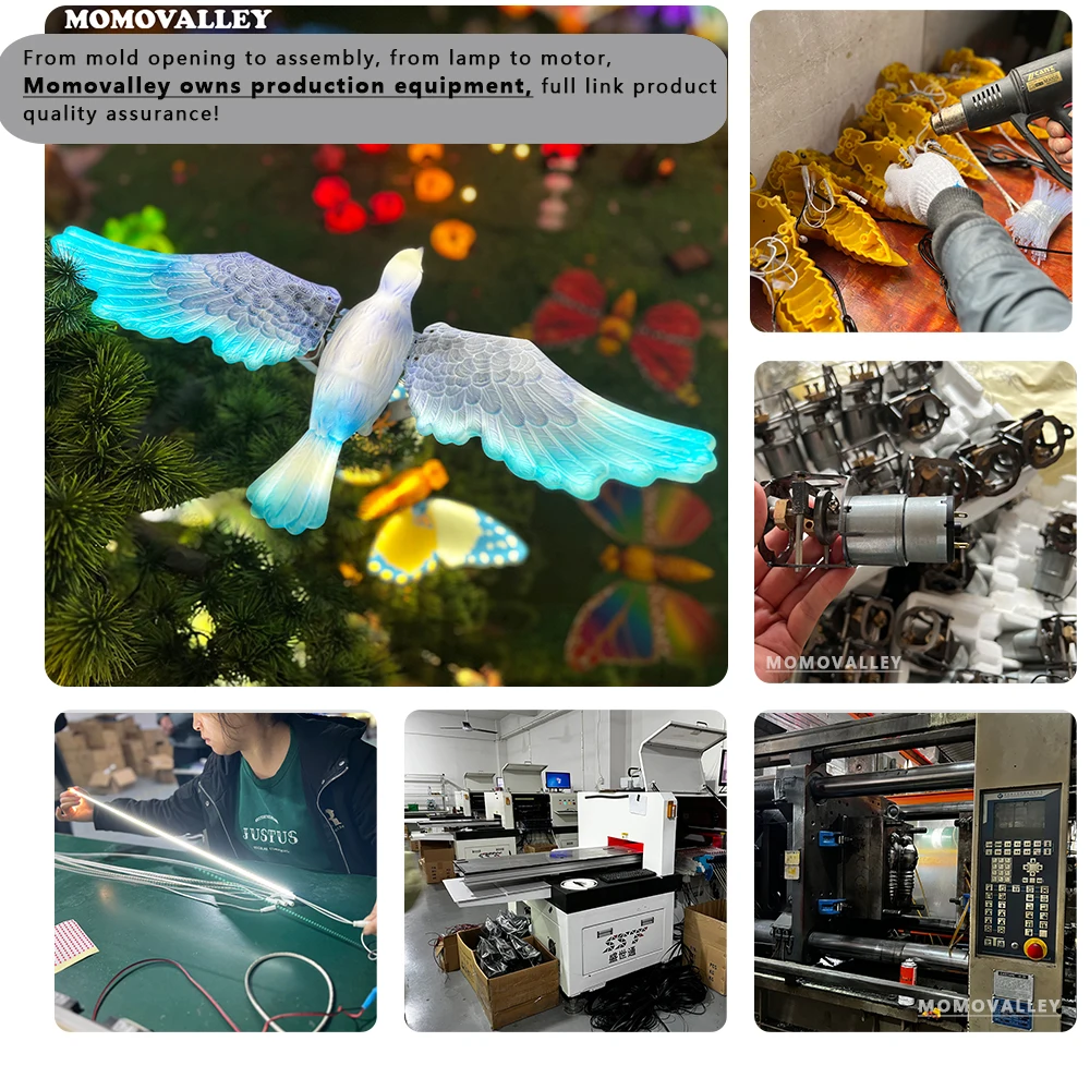 Momovalley new sale 18w 12v 70cm light blue illuminated bird outdoor decorations garden light christmas decoration
