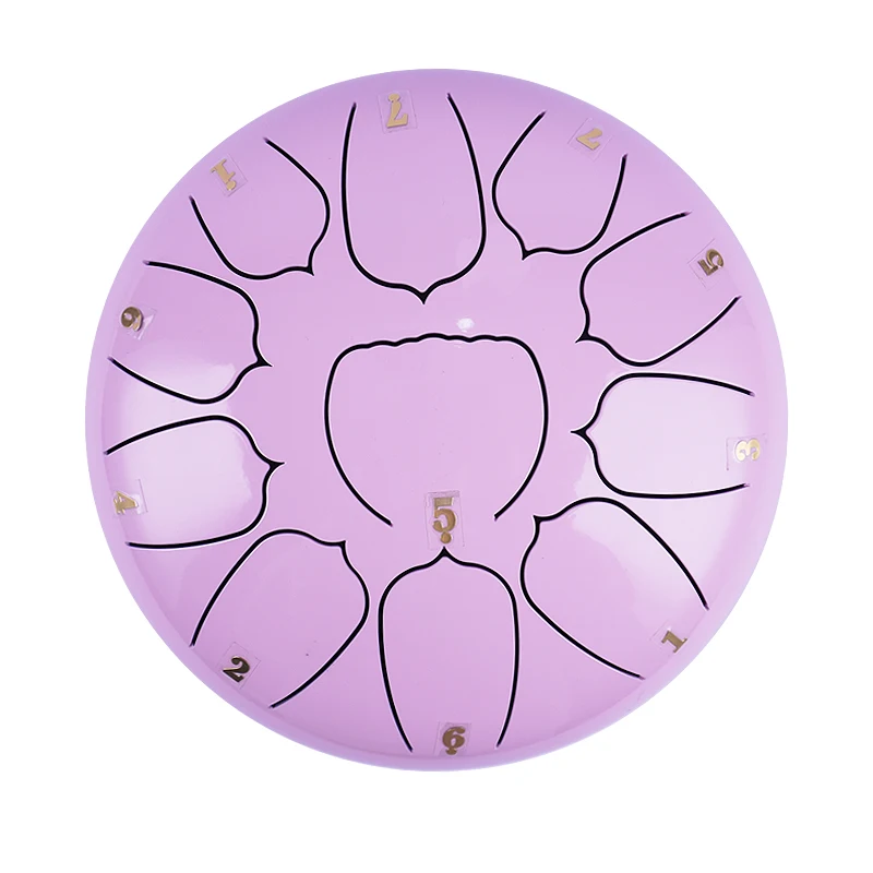 Made in China  high quality and low price candy pink 10 inches 11 tongues Tank Handpan  drum toy  Steel tongue drum