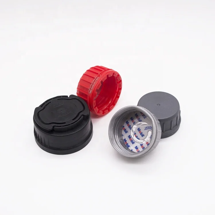 5L plastic black jerry can screw lids caps