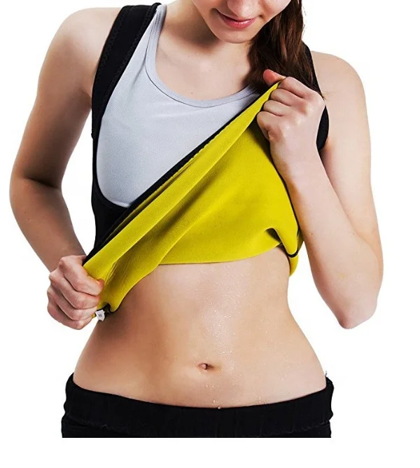 Новый дизайн, Женский неопреновый жилет для сауны, утягивающий тренировочный топ, популярный влажный костюм, жилет для похудения для женщин