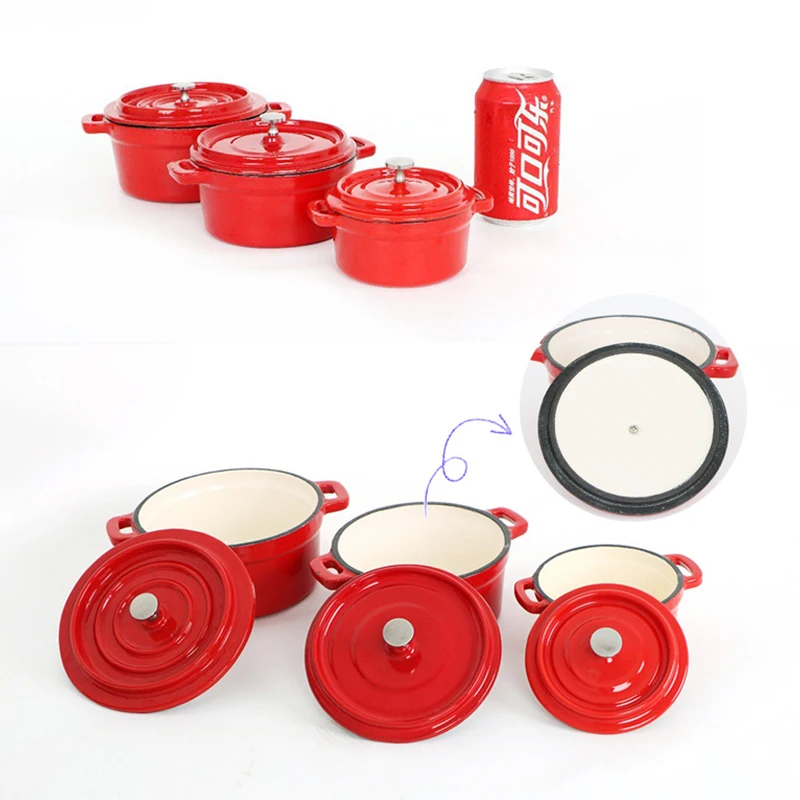 High Quality Custom Logo Dutch Oven Non-Stick Cookware Casserole Cast Iron Enamel Soup Pots