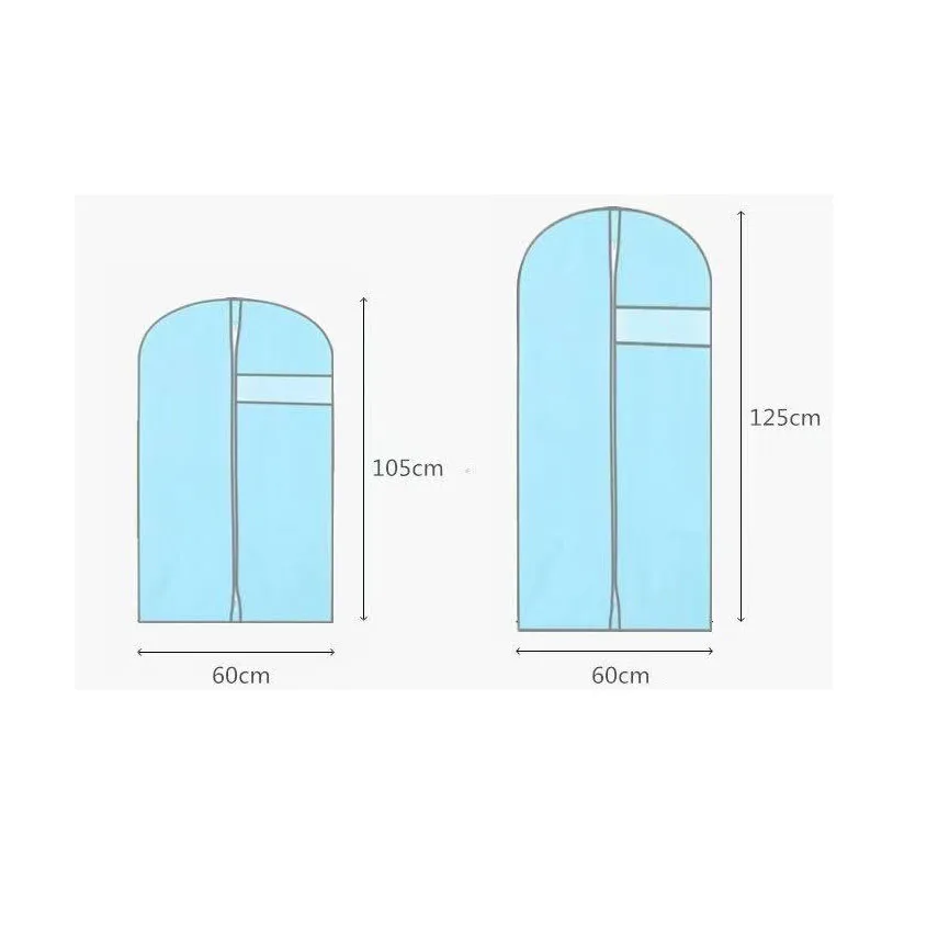 Cheap wholesale promotional custom material luxury man suit cover bag non woven garment bags  PVC pocket