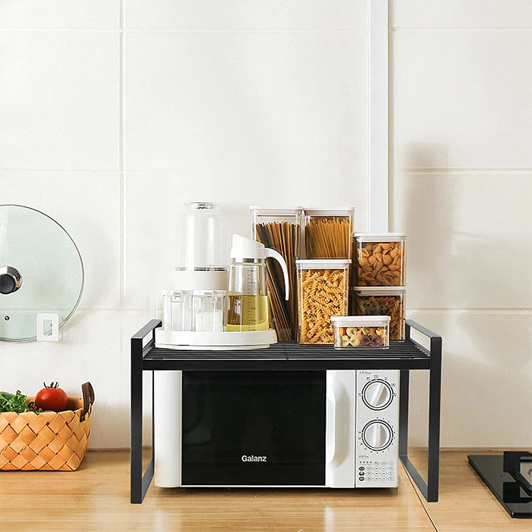Kitchen Countertop Stackable Storage Rack Cupboard Shelf Organiser Stand Spice Rack Storage Holders & Racks Customized Logo