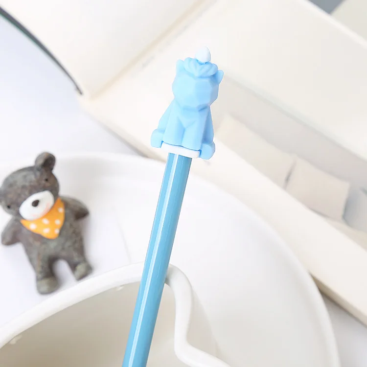 Wholesale Office Stationery 0.5mm Black Pen 3D Animal Shape Cartoon Pen Student Gel Pen