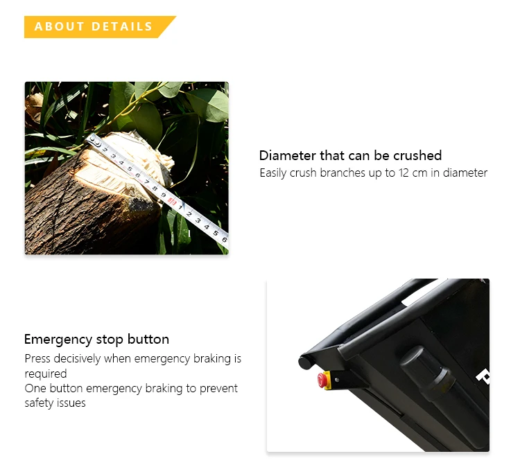 Hot Selling Original Design 15HP Home Use Garden  Gasoline Engine Powered Wood Shredder Gasoline Engine Powered  Wood Chipper