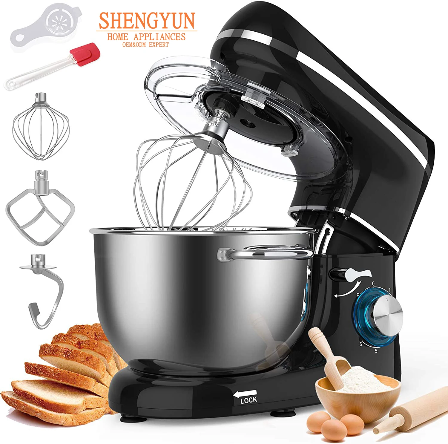 EU Factory Kitchen Accessories Household Professional 1500W Egg Cake Beater Dough Mixer Electric Bread machines Food Mixers