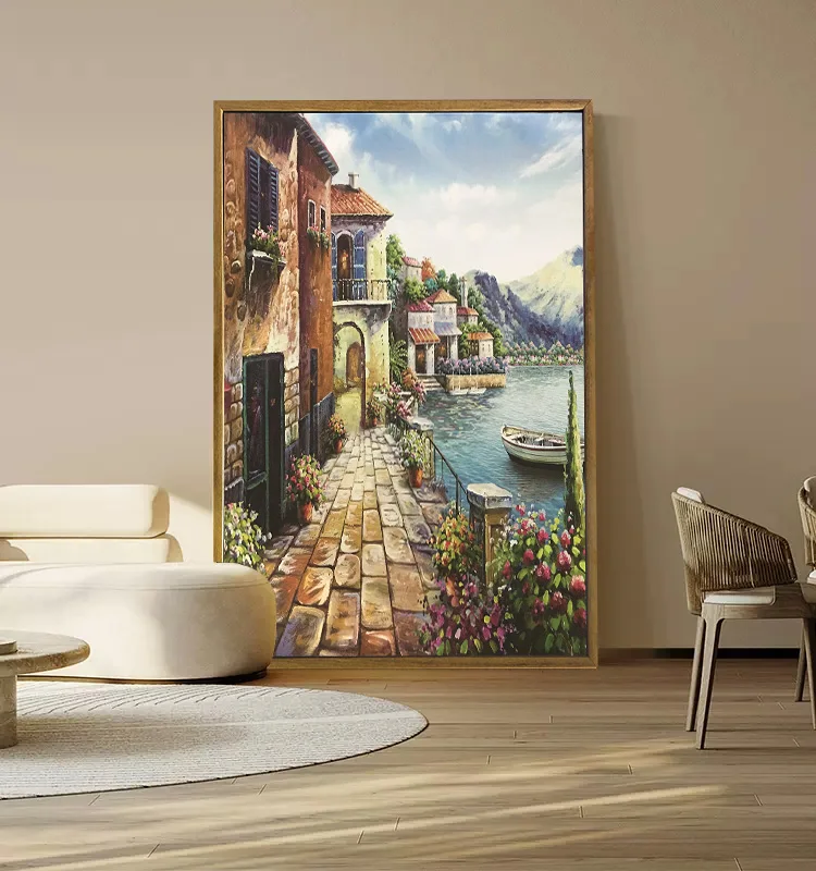 Wholesale modern canvas art townscapes wall decor living room artwork painting