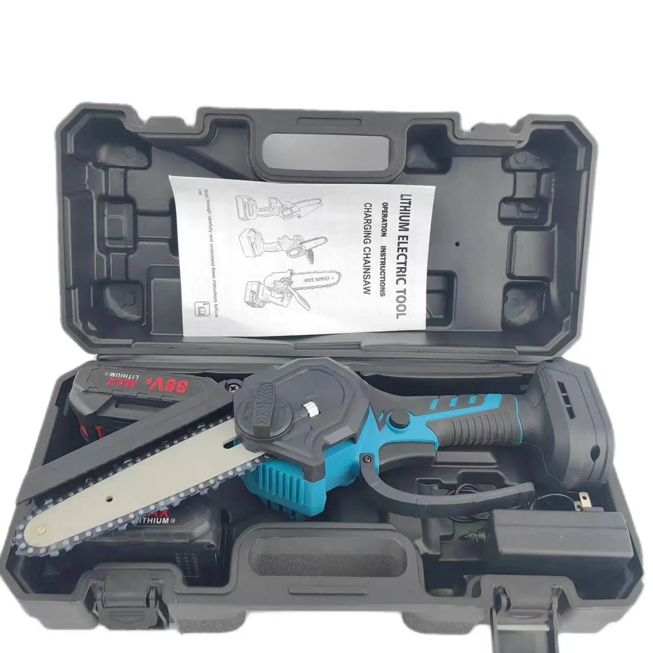 The best-selling mini electric chain saw, the new digital display oil pot cordless one-handed chainsaw