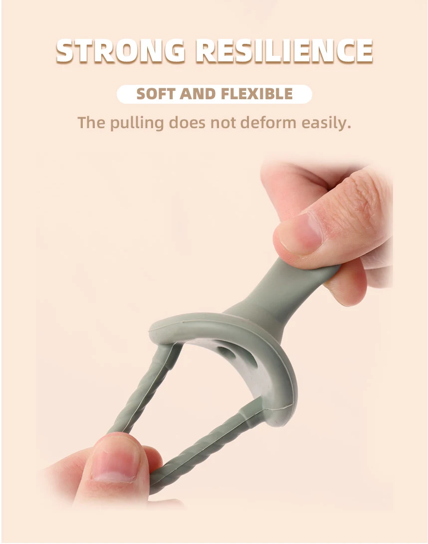 Custom logo infant soother silicone teething nipple food grade baby pacifier with wooden bead teething clip/holder/Chain