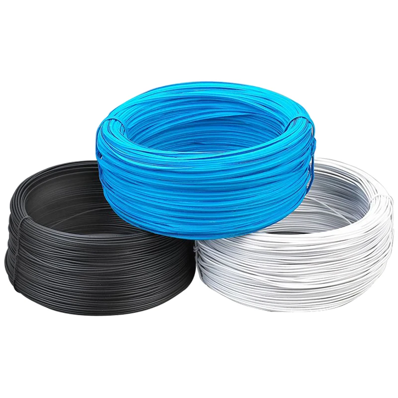 Factory custom high quality green plastic pe PVC coated tie binding gi iron  wire 4mm coil galvanized wire pvc coated