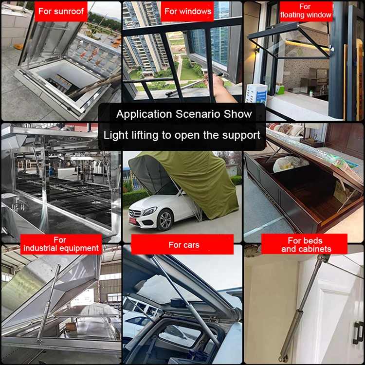 Large Load Capacity 700n Nitrogen Piston Gas Prop Gas Spring Gas Strut Support Lift For Toolbox