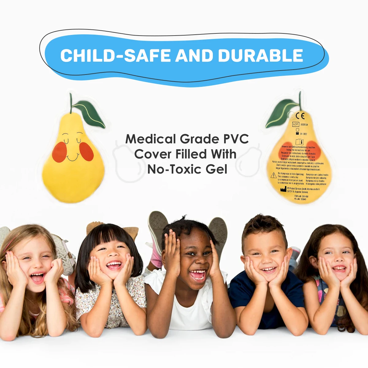 Small Gel Ice Packs for Injuries Reusable for Kids Baby Toddlers, for Body Pain Relief, Toothache, Fever, First Aid