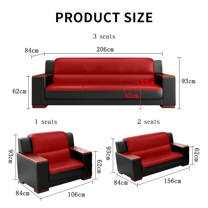 SF-08 escritorio office furniture commercial modern reception sofa office couch leather office sofa set furniture