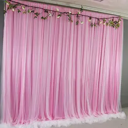 Most wanted products Customization Multipurpose wedding and birthday party stage background decoration gauze curtain