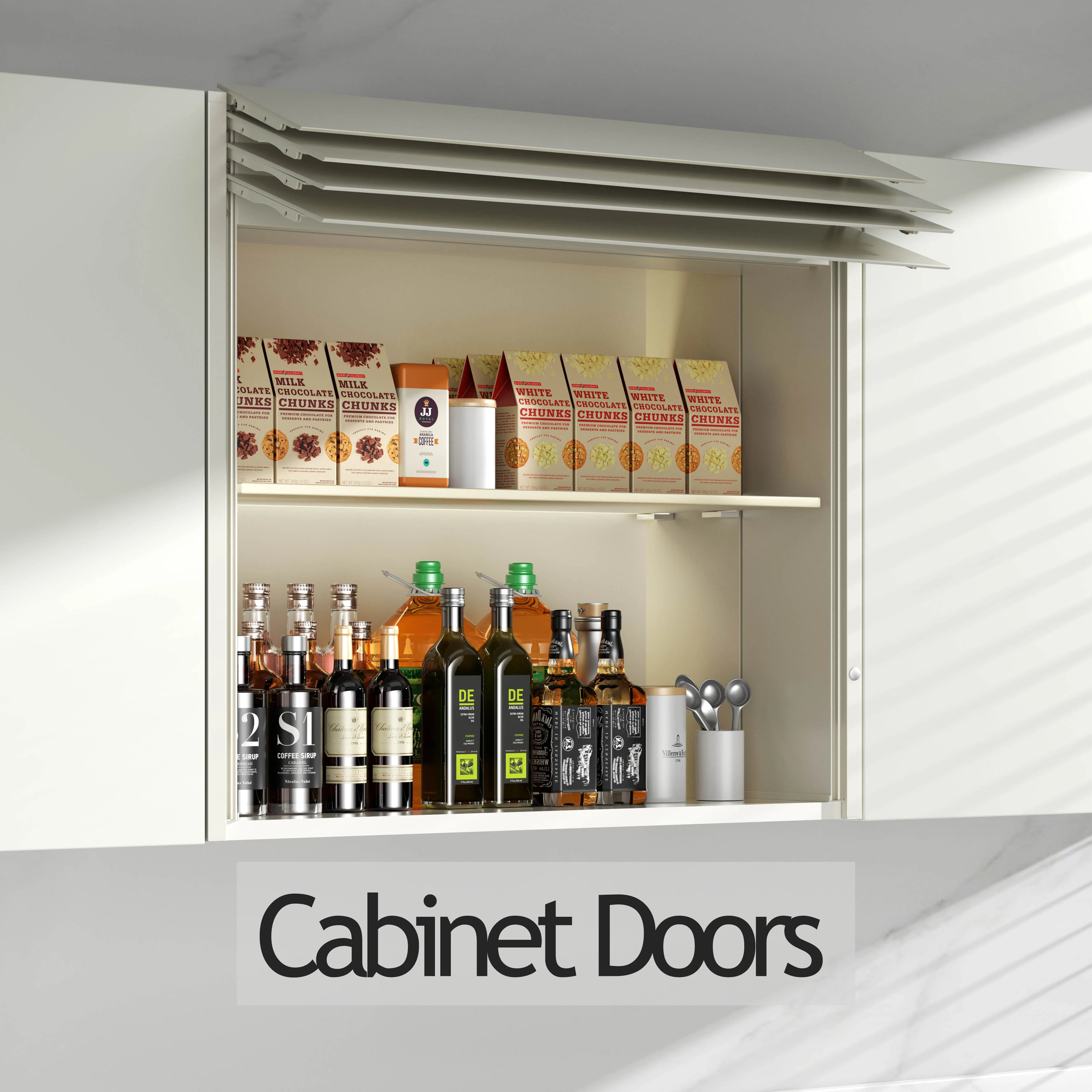 Factory Wholesale Kitchen Cabinet Motorized Smart  Cabinet Smart Shutter Electric Shutter Automatic Lifting Shutter