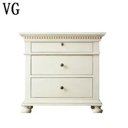 french country style antique white bed side tables, recycled wood nightstand, bed side tables wooden