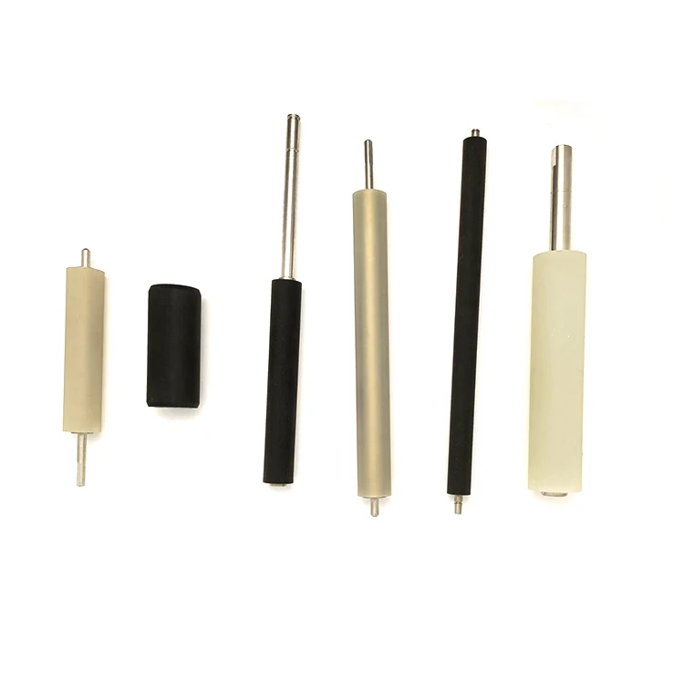 Wholesale Custom Printer Accessories Colorful Rubber Pich Of Rubber Roller With Stainless Steel Silicone Coating