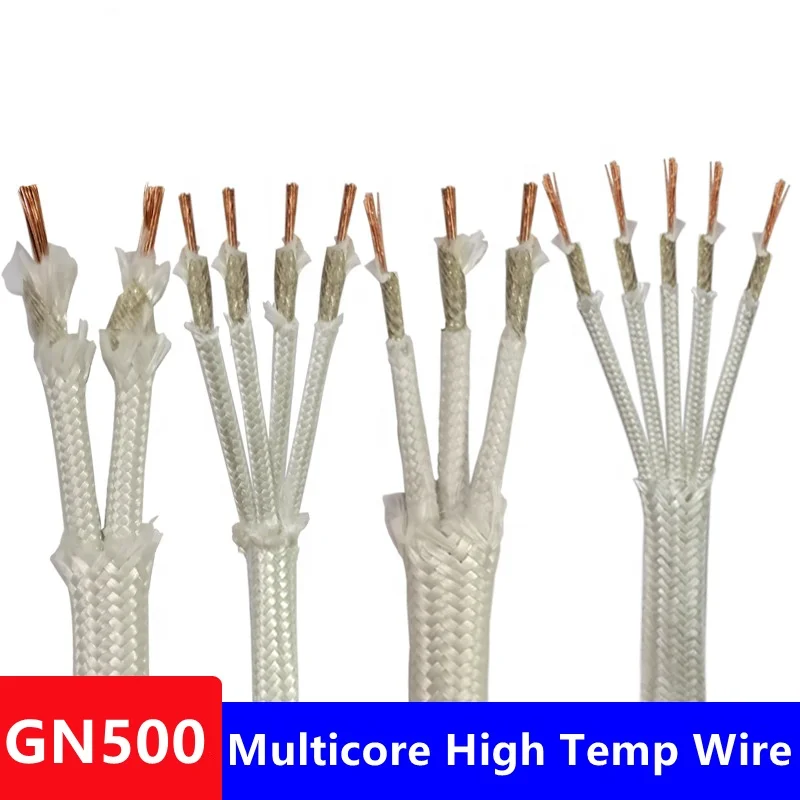 Кабель работающий в условиях высоких температур 2 четыре ядра 3 провод с сердечником термостойкие слюды Плетеный огнеупорные провода 0 5 мм 75 1