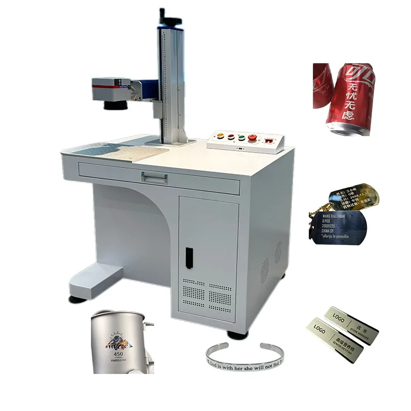 2024 Desktop 20W 30W 50W 3D Fiber Laser Marking Machine For Jewelry Ring Necklace Metal Steel Laser Marker