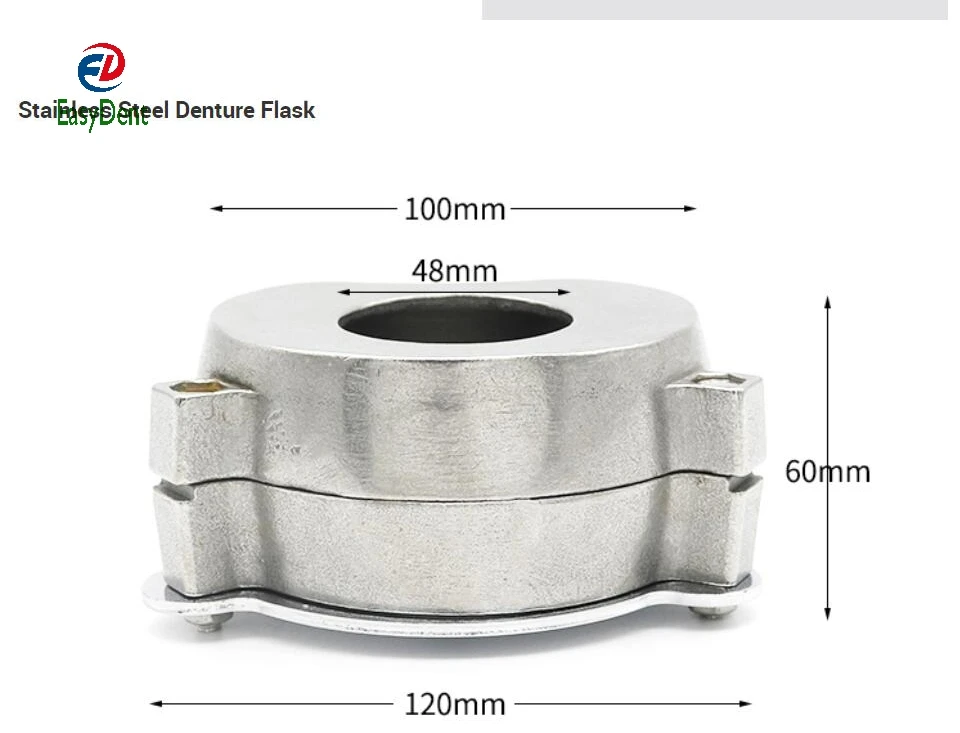 Great Quality Dental Lab Stainless Steel Denture Flask Nonstick Plaster Elector Type Upper Lower All Kinds On Sales