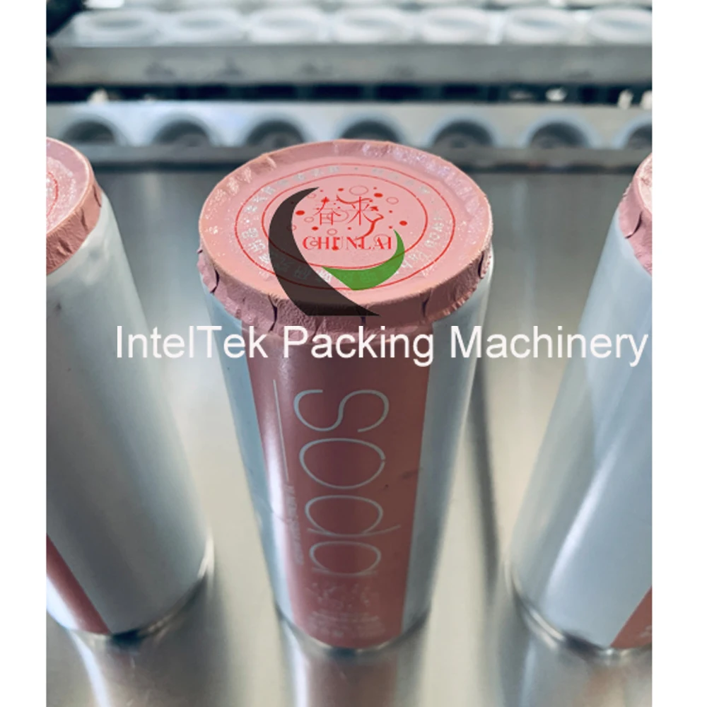Beverage Hygienic Protection Packaging Beer Ring-pull Aluminum Can Heat-welded Foil Cap Sealing Machine