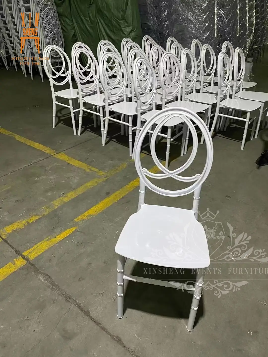 Hot Sale Party Wedding Cheap Price PP Gold Phoenix Resin Chair