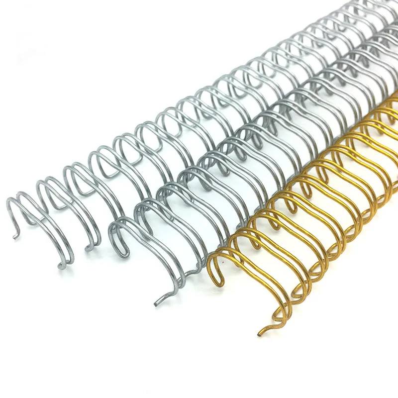 Канцелярские товары фабричная цветная двойная петля проволочная связывающая проволока двойная кольцевая проволока для книжного переплета
