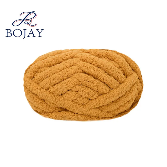 Bojay Wholesale Arm Knit Giant Soft Thick Jumbo 100% Polyester Big Chunky Chenille Yarn