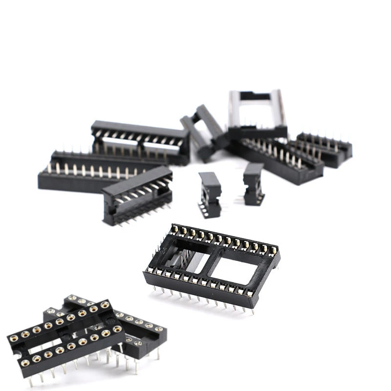 IC розетки 2 54 мм DIP6 DIP8 DIP14 DIP16 DIP18 DIP20 DIP28 DIP40 контактный разъем DIP на возраст 6 8 14 16 18 20 24 28 32 40 pin-код