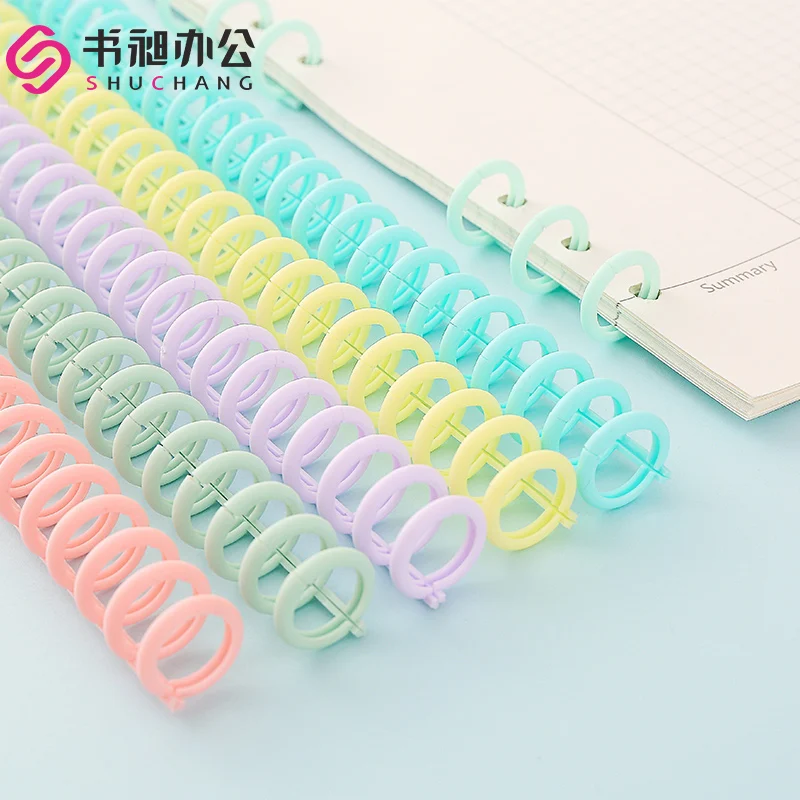 Hot Sale Wholesale Notebook Spiral Coil Clips B5 Binding Strip 20 Hole Binding Ring Leaf Shaped Ring