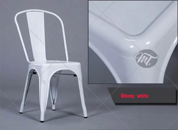 Vintage outdoor dining iron industrial bistro tolixs metal chair for cafe