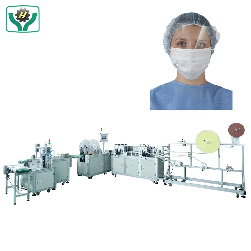 Mask machine with clear sheet (tie string type)