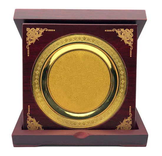 wooden box with plate wooden awards Souvenir medal