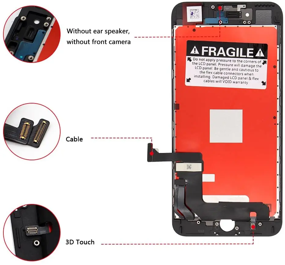 mobile phone accessories screen lcd for iphone 8 plus lcd screen display with good touch