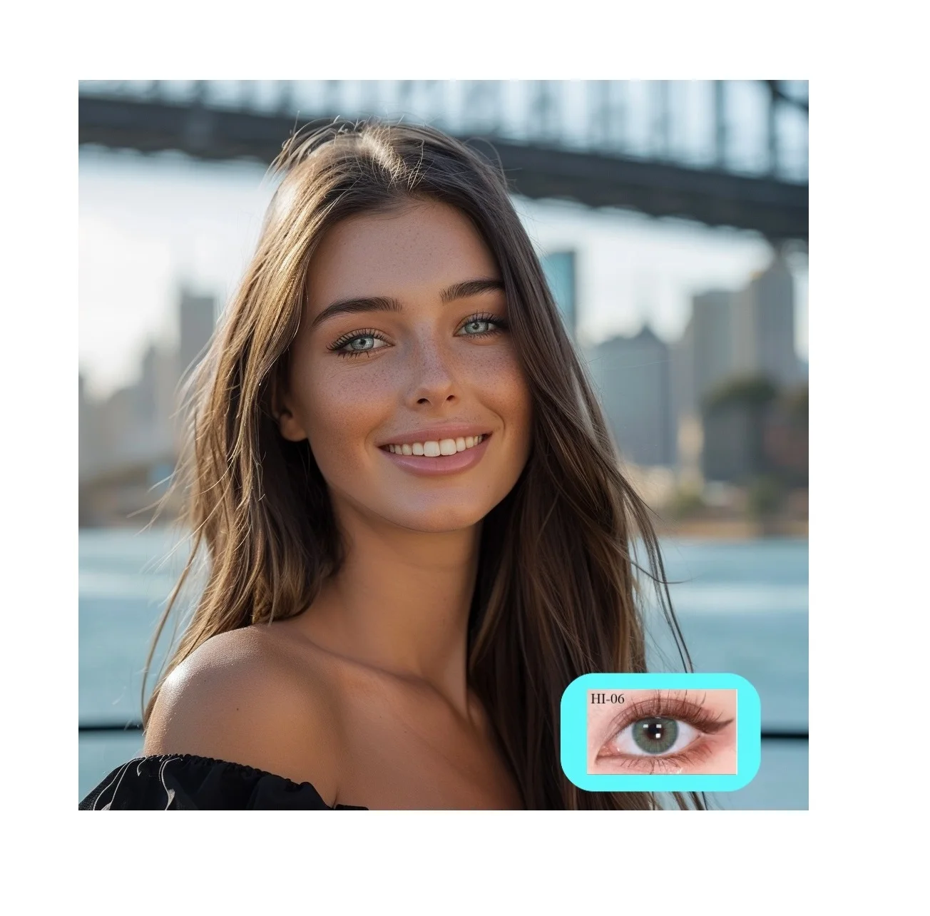 Sydney light blue-HI World Holy fire series soft colored contact lenses