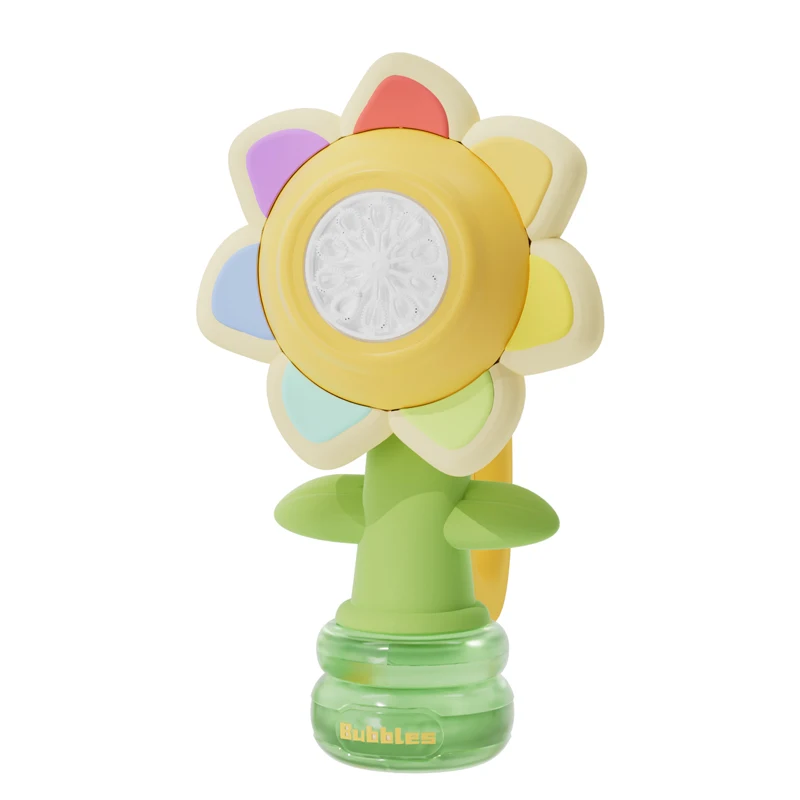 2024 Summer bubble machine bubble toys Seven Color Flower Automatic Bubble Maker