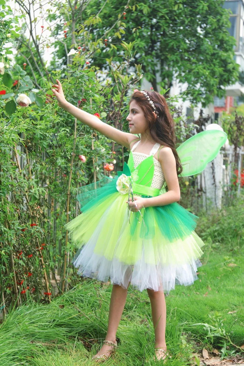 Halloween Fancy 3 Layered Tulle Fairy Princess Clothes Party Cake Dress For Girl 2-10 Year