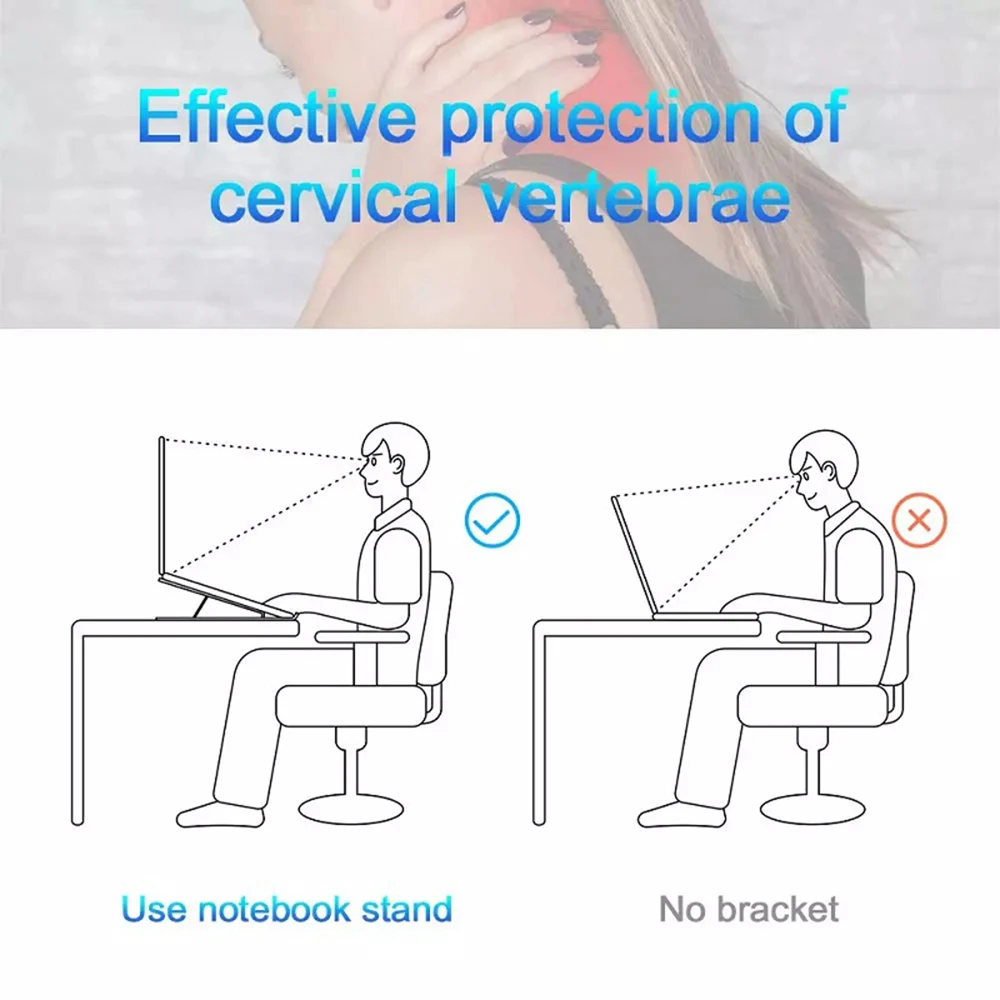 2 in 1 Portable Adjustable Multi Angle Laptop Riser Stand for Desk with Phone Holder for Macbook Notebook