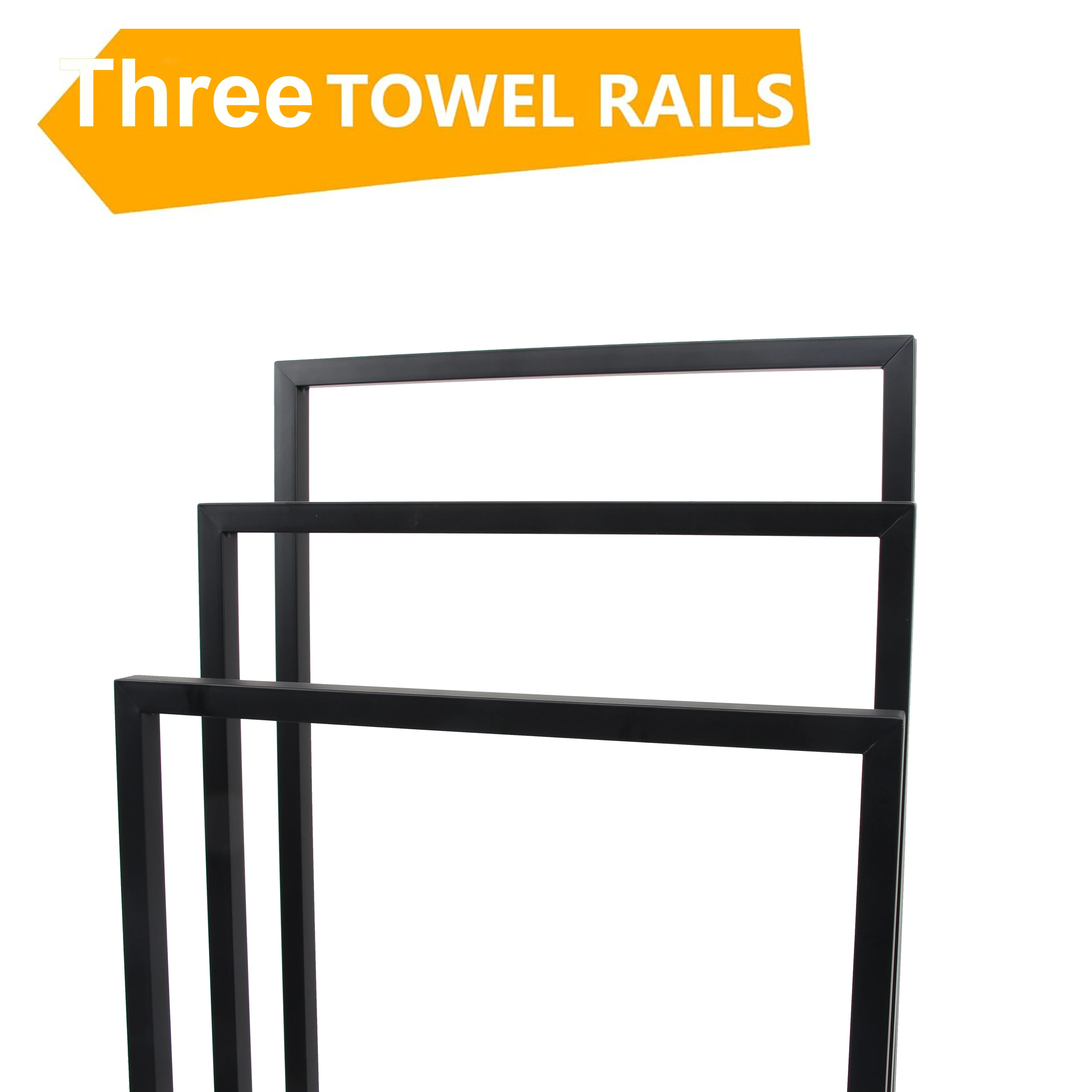 3 Tier Metal Blanket Ladder Holder Rack Free Standing Floor Towel Rack for Bathroom