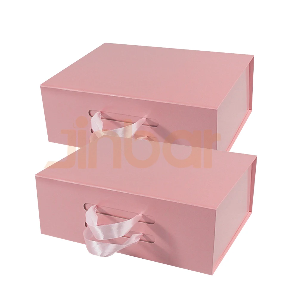 Providing Self Brand Packaging Solutions Hair Wig Boxes Custom Logo Tall Gift Box with Gold Pink Cardboard Paper Handmade Accept