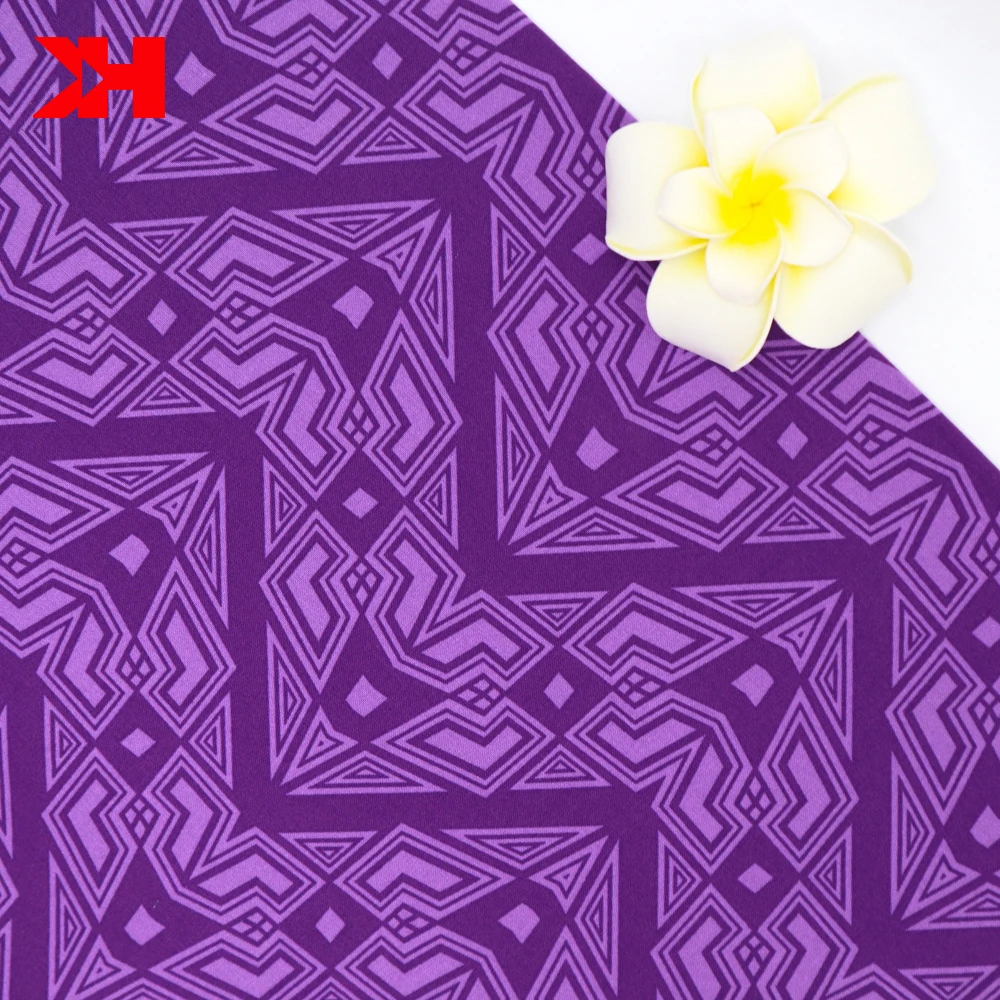 Tribal print samoan custom print tapa Polynesia fabric material by yard
