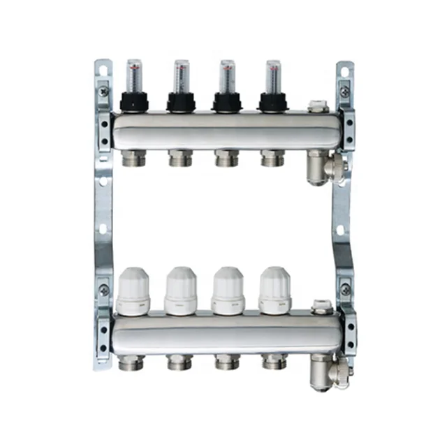 2019 China wholesale high quality underfloor heating 304 Stainless Steel Water Manifold Pipe 2-12 port