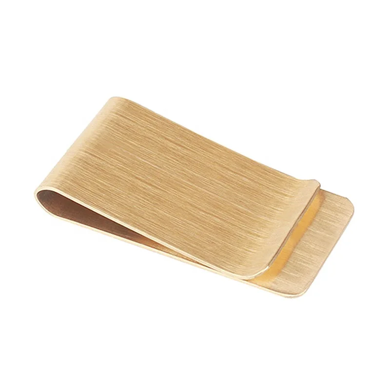 Тонкий металлический зажим для денег с пользовательским логотипом, оптовая продажа