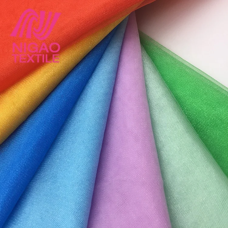 
American Tulle Mesh Fabric 100%Nylon glitter tulle fabric For Wedding Party Decoration Girl Skirt Bridal 