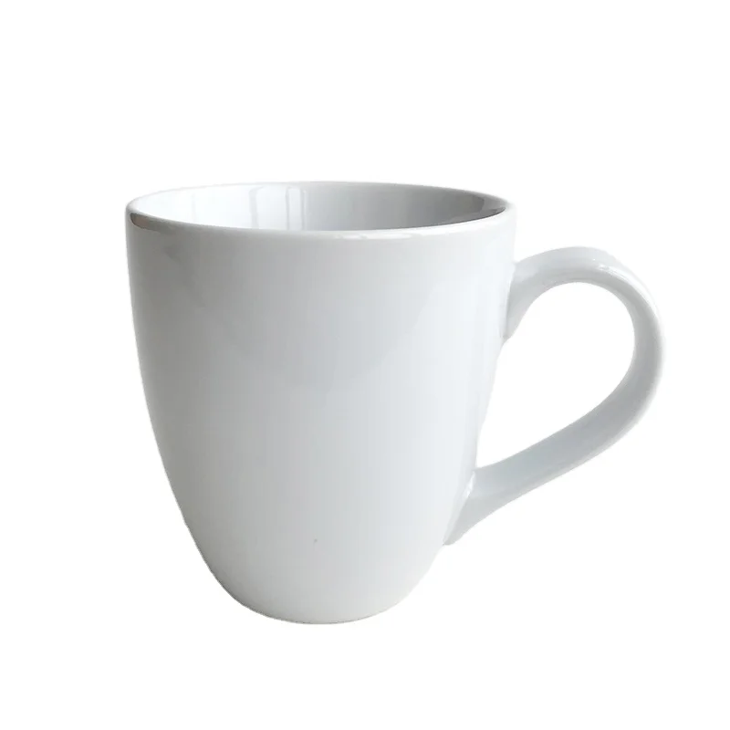 17 OZ stock custom free sample modern style white plain blank ceramic stoneware Java coffee mug cup for sublimation