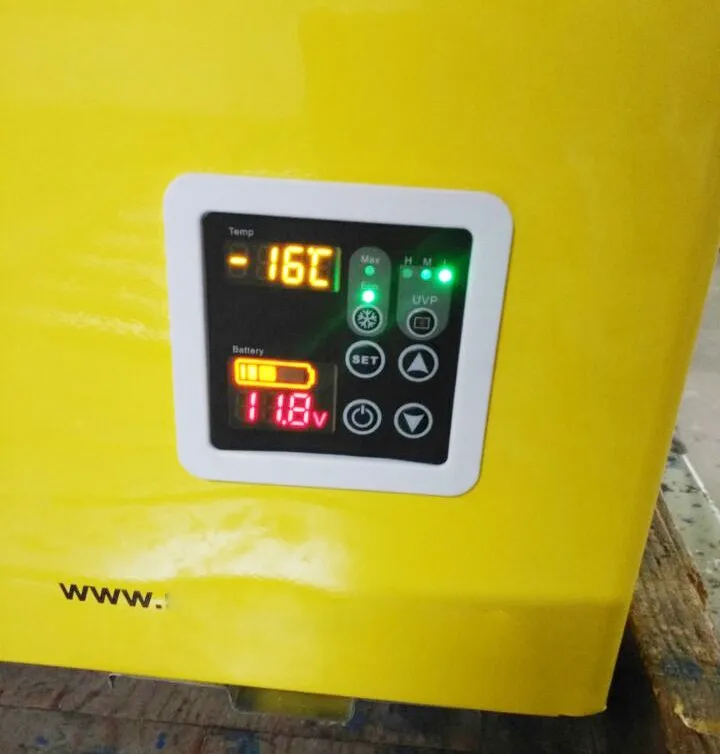 DC12v /24v Solar deep freezer top open door chest freezer commercial battery solar panel freezer