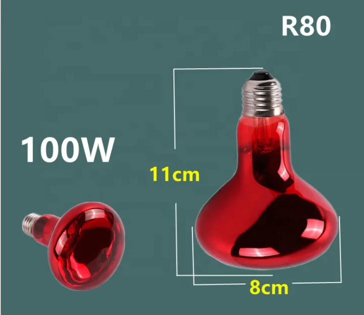 Infrared Heat lamp Basking Spot Light Bulb Heat Bulb R80 100W Popcorn Maker