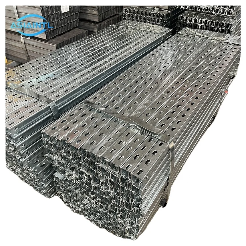 ASTM A36 Galvanized Cold Formed Section Steel Structural C Shape Profile Channel Steel Strut Slotted C U Z Beam C Steel Purline