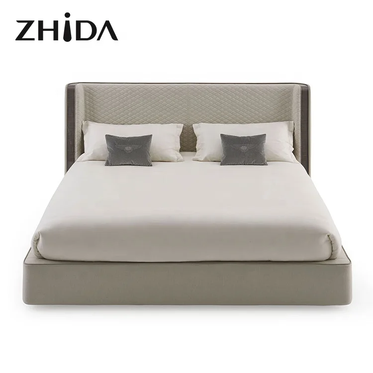 ODM custom bedroom furniture bed set double fabric bed designs price