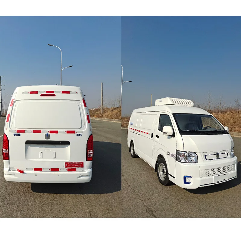 Low Price 4x4 van electric delivery van food van for transport fresh fruit/meat/medical vacine/fish/Vegetables